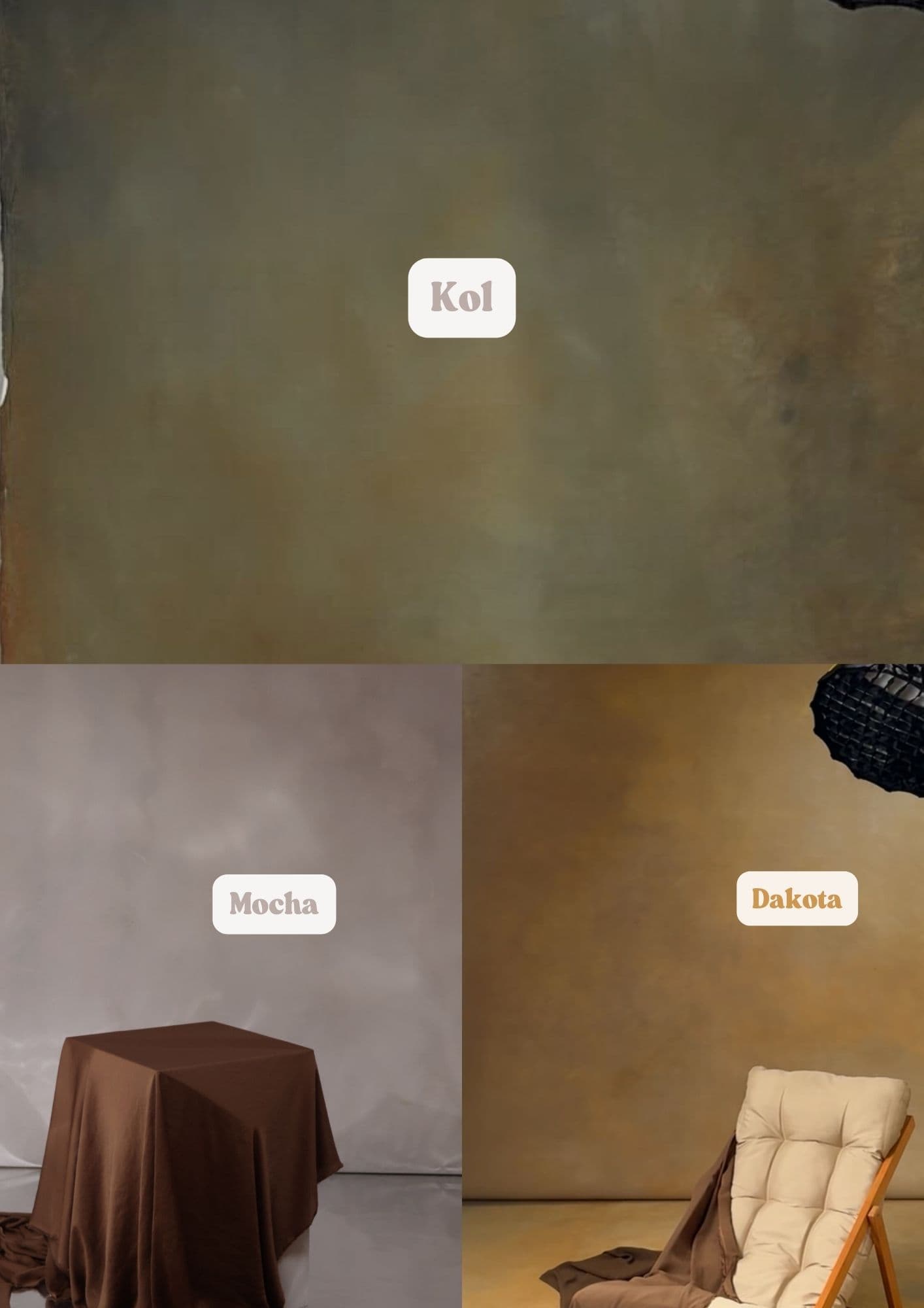 Professional backdrop setup